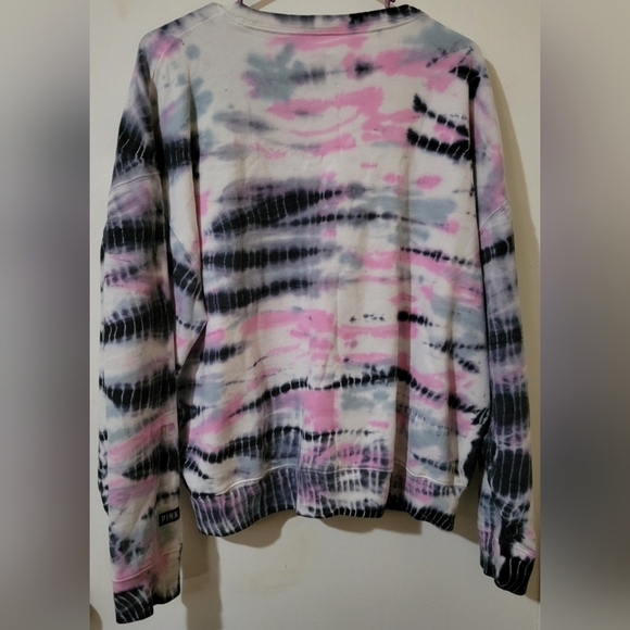 Victoria's Secret PINK Oversized Tie Dye Crewneck Sweatshirt Size Medium - Picture 2 of 4